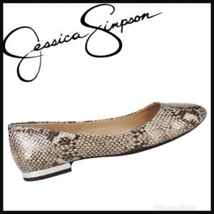 NWOB Jessica Simpson Snake Print Ginly Slip On Round Toe Ballet Flat Size 8M
